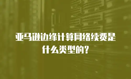 亚马逊边缘计算网络续费是什么类型的？