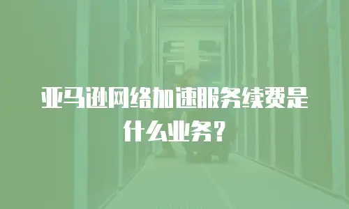 亚马逊网络加速服务续费是什么业务？