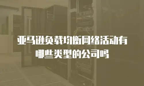 亚马逊负载均衡网络活动有哪些类型的公司吗