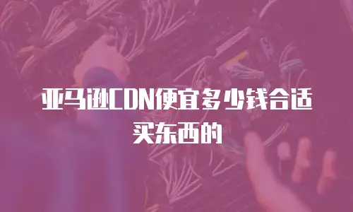 亚马逊CDN便宜多少钱合适买东西的