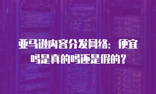 亚马逊内容分发网络：便宜吗是真的吗还是假的？