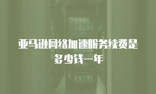 亚马逊网络加速服务续费是多少钱一年