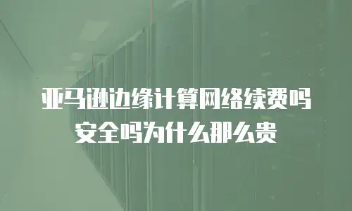 亚马逊边缘计算网络续费吗安全吗为什么那么贵