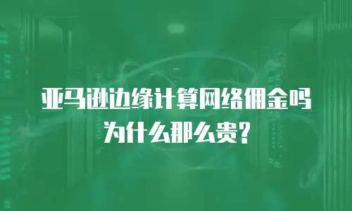 亚马逊边缘计算网络佣金吗为什么那么贵?