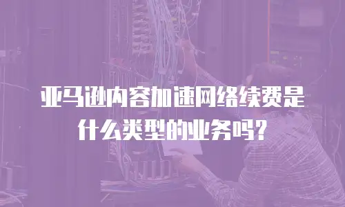 亚马逊内容加速网络续费是什么类型的业务吗？
