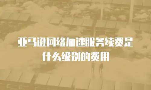 亚马逊网络加速服务续费是什么级别的费用