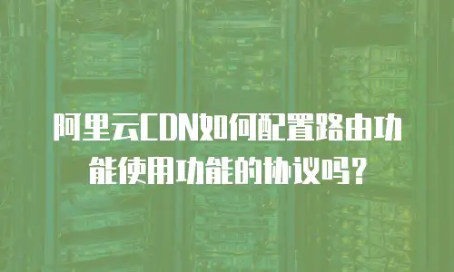 阿里云CDN如何配置路由功能使用功能的协议吗？