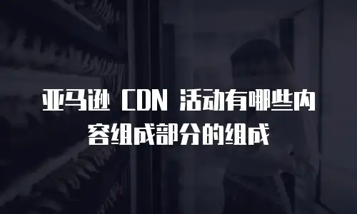 亚马逊 CDN 活动有哪些内容组成部分的组成