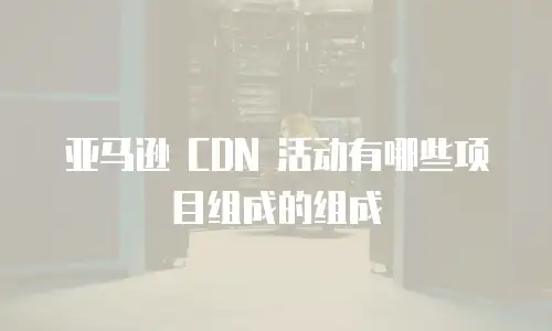 亚马逊 CDN 活动有哪些项目组成的组成