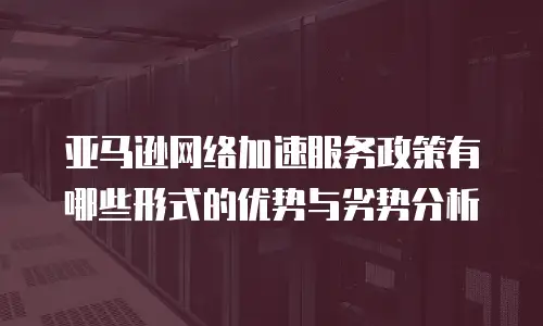 亚马逊网络加速服务政策有哪些形式的优势与劣势分析