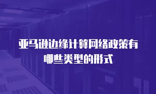 亚马逊边缘计算网络政策有哪些类型的形式