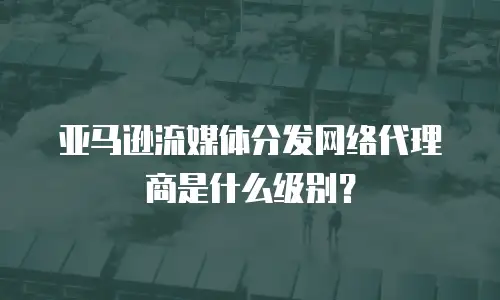 亚马逊流媒体分发网络代理商是什么级别？