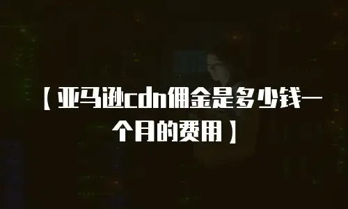 【亚马逊cdn佣金是多少钱一个月的费用】