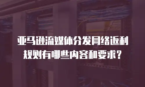 亚马逊流媒体分发网络返利规则有哪些内容和要求？