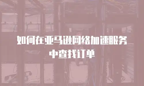 如何在亚马逊网络加速服务中查找订单
