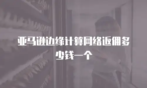 亚马逊边缘计算网络返佣多少钱一个