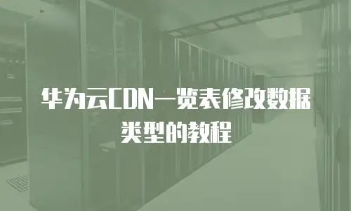 华为云CDN一览表修改数据类型的教程