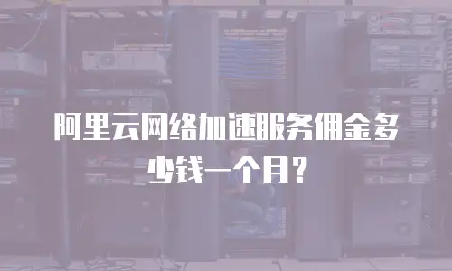 阿里云网络加速服务佣金多少钱一个月？