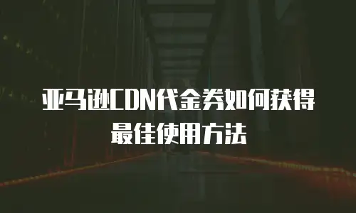 亚马逊CDN代金券如何获得最佳使用方法
