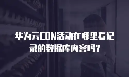 华为云CDN活动在哪里看记录的数据库内容吗？
