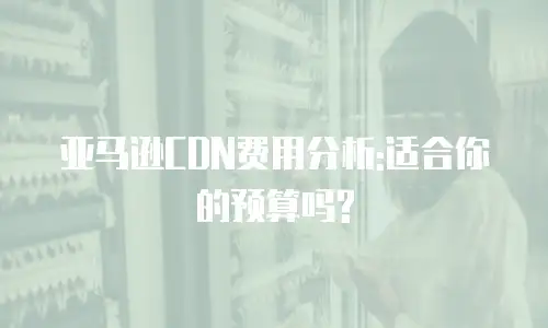 亚马逊CDN费用分析:适合你的预算吗?