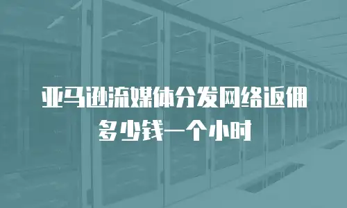 亚马逊流媒体分发网络返佣多少钱一个小时
