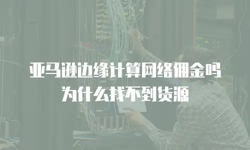 亚马逊边缘计算网络佣金吗为什么找不到货源