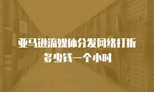 亚马逊流媒体分发网络打折多少钱一个小时