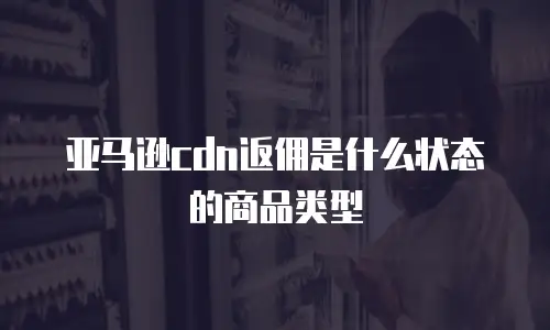 亚马逊cdn返佣是什么状态的商品类型