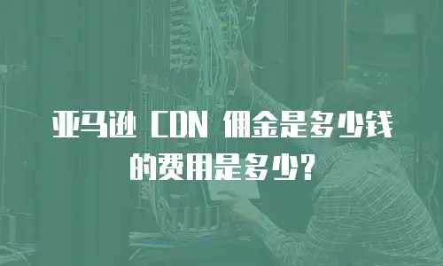 亚马逊 CDN 佣金是多少钱的费用是多少？