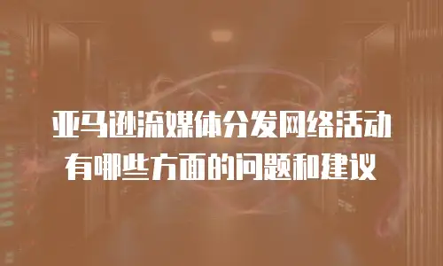 亚马逊流媒体分发网络活动有哪些方面的问题和建议