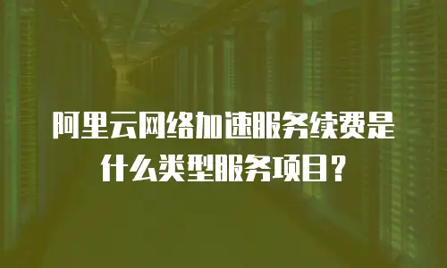 阿里云网络加速服务续费是什么类型服务项目？