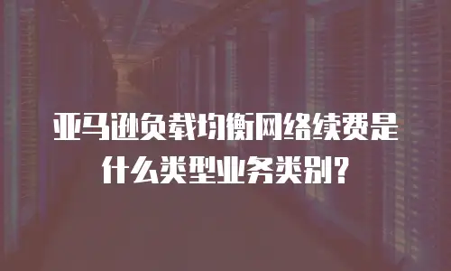 亚马逊负载均衡网络续费是什么类型业务类别？