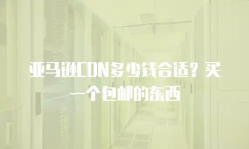 亚马逊CDN多少钱合适？买一个包邮的东西