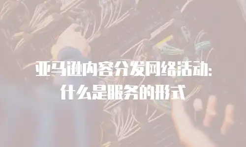 亚马逊内容分发网络活动：什么是服务的形式
