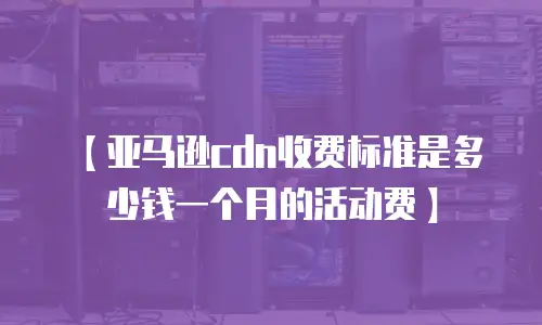 【亚马逊cdn收费标准是多少钱一个月的活动费】
