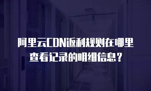 阿里云CDN返利规则在哪里查看记录的明细信息？