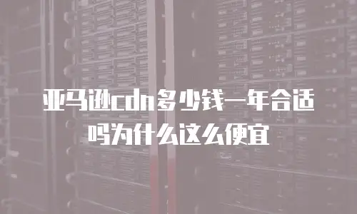 亚马逊cdn多少钱一年合适吗为什么这么便宜