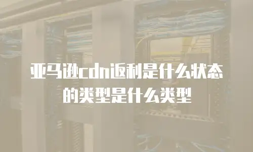 亚马逊cdn返利是什么状态的类型是什么类型