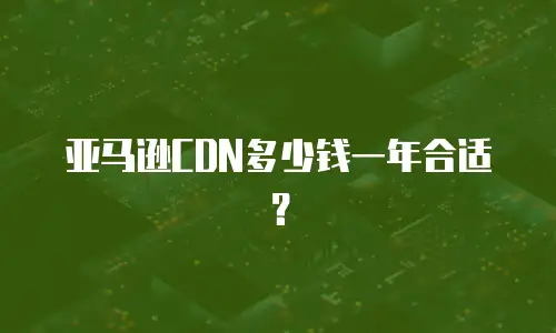 亚马逊CDN多少钱一年合适？