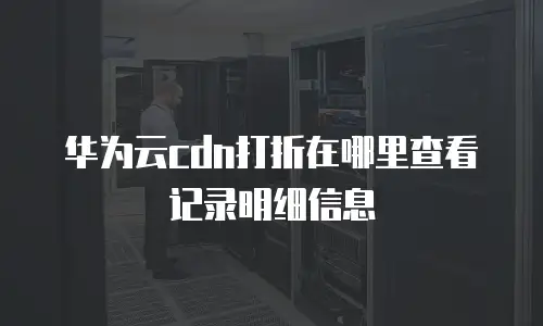 华为云cdn打折在哪里查看记录明细信息