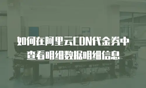 如何在阿里云CDN代金券中查看明细数据明细信息