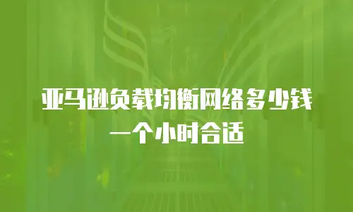 亚马逊负载均衡网络多少钱一个小时合适
