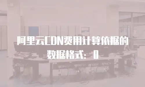 阿里云CDN费用计算依据的数据格式：0