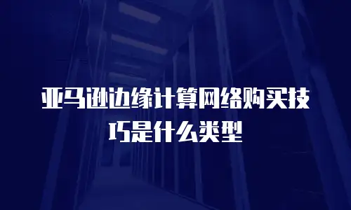 亚马逊边缘计算网络购买技巧是什么类型
