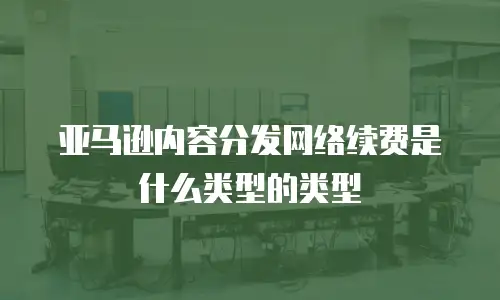 亚马逊内容分发网络续费是什么类型的类型
