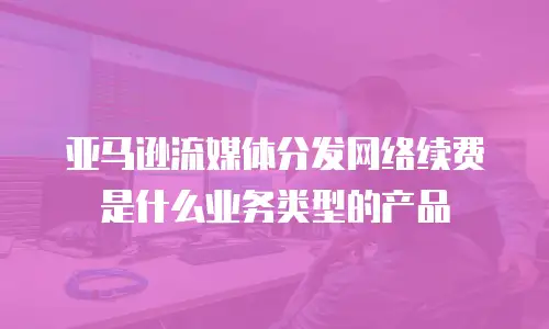 亚马逊流媒体分发网络续费是什么业务类型的产品