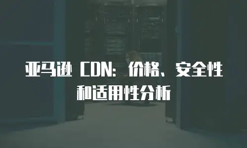 亚马逊 CDN：价格、安全性和适用性分析