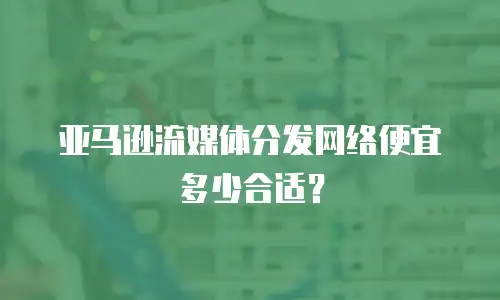 亚马逊流媒体分发网络便宜多少合适？