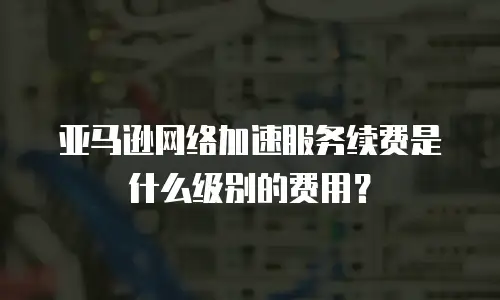 亚马逊网络加速服务续费是什么级别的费用？